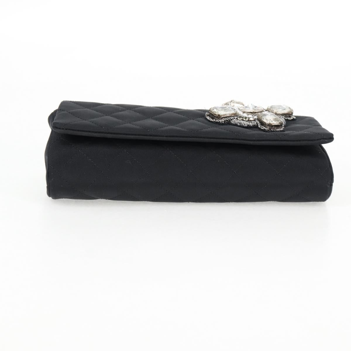 Chanel Chain Flap Shoulder Bag Quilted Nylon, Black, Nylon, Shoulder Bag
