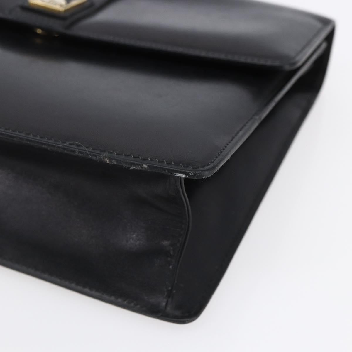 Burberry Vintage Shoulder Bag Leather, BLACK, LEATHER, Shoulder bag