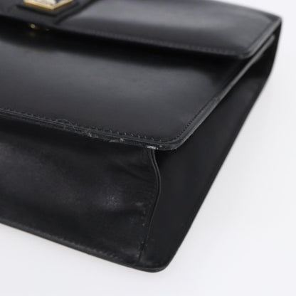 Burberry Vintage Shoulder Bag Leather, BLACK, LEATHER, Shoulder bag