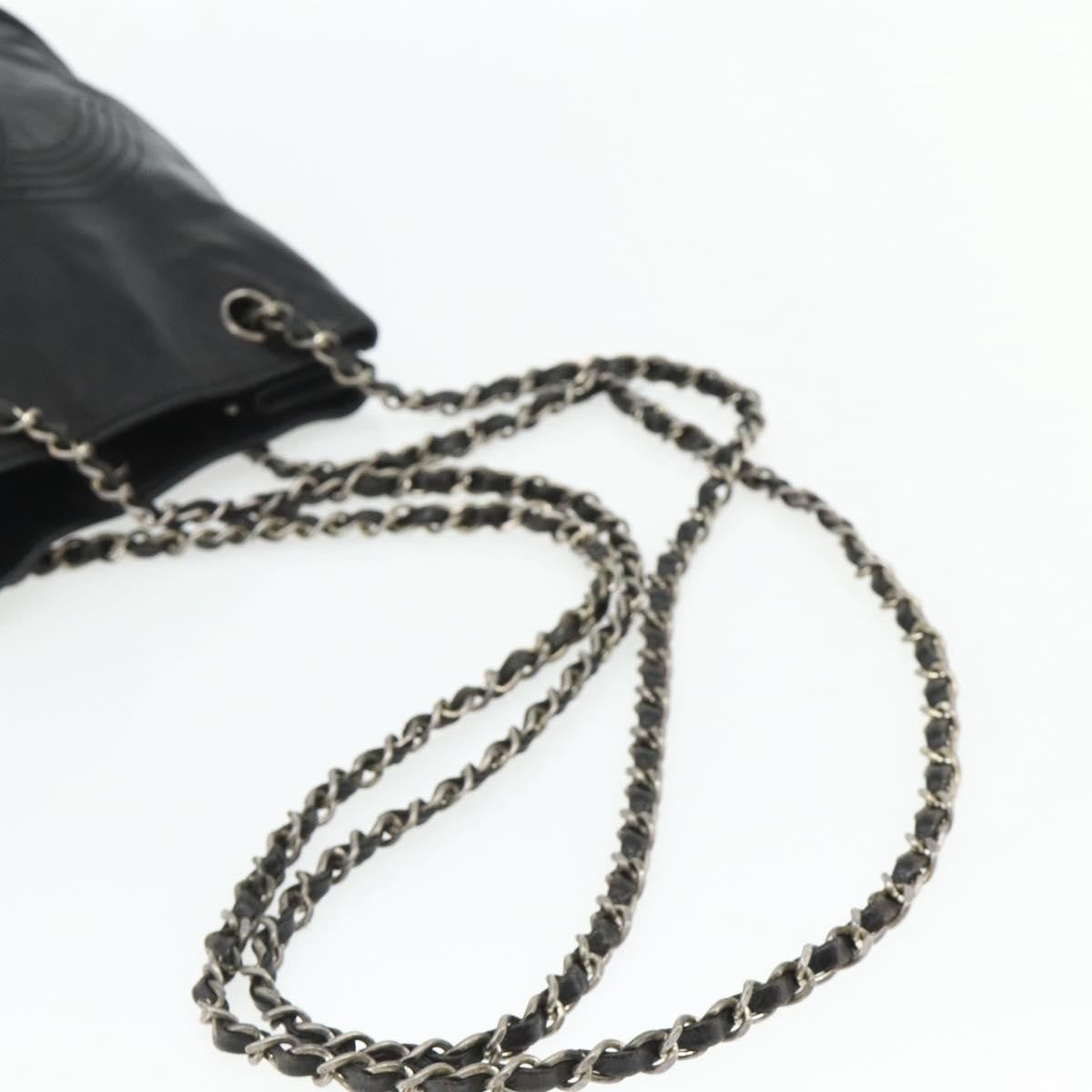 Chanel Vintage CC Shoulder Bag Lambskin, Black, Leather, Shoulder Bag