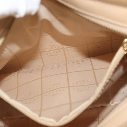 Celine Macadam Shoulder Bag Canvas, BEIGE, CANVAS, Shoulder bag