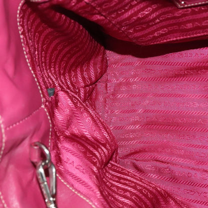 Prada Convertible Belted Hobo Tessuto with Leather, Pink, Nylon, Tote Bag
