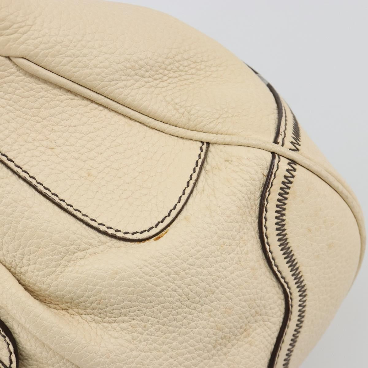 Prada Vintage Handbag Leather, White, Leather, Handbag