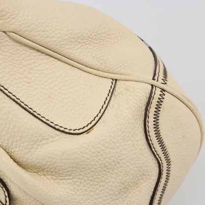 Prada Vintage Handbag Leather, White, Leather, Handbag