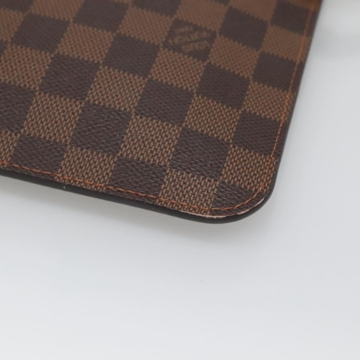Louis Vuitton Neverfull Pochette Damier, BROWN, CANVAS, Tote bag
