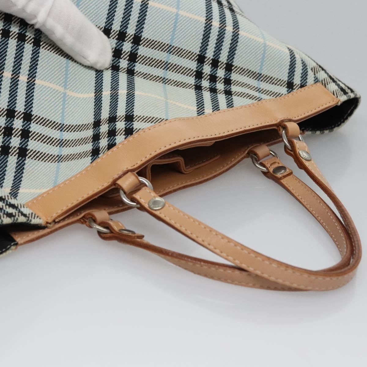 Burberry Nova Check Tote canvas check pattern, BLUE, CANVAS, Tote bag