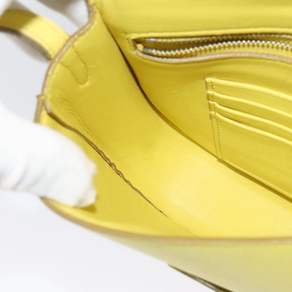 Celine Trotteur Crossbody Bag Grainy Leather, YELLOW, LEATHER, Crossbody bag