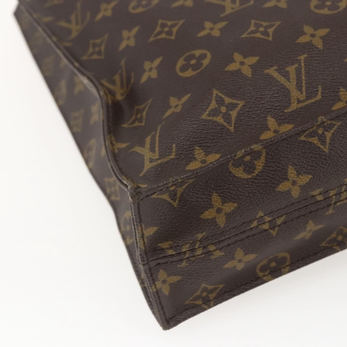 Louis Vuitton Vintage Sac Plat Bag Monogram Canvas, BROWN, CANVAS, Tote bag