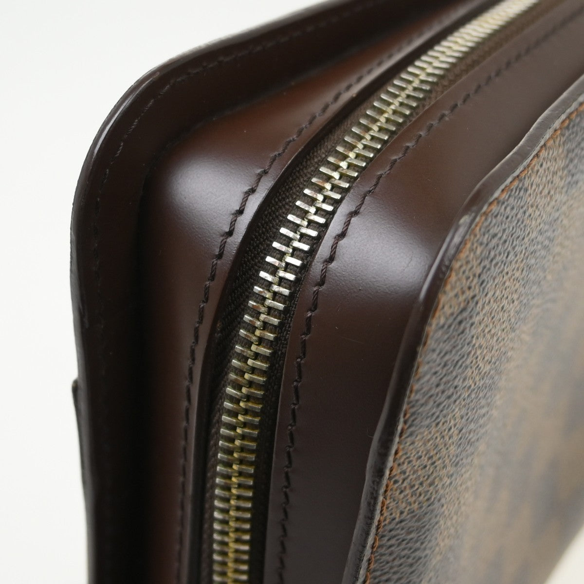 Louis Vuitton Pochette Saint Louis Damier, Brown, Canvas, Clutch