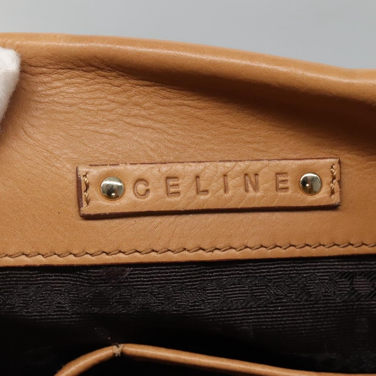 Celine Handbag Leather, BEIGE, LEATHER, Handbag