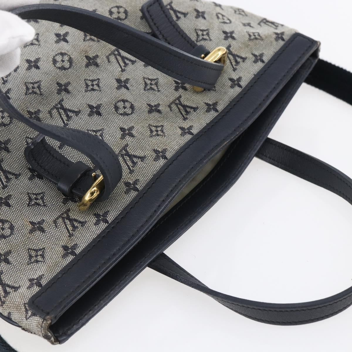 Louis Vuitton Francoise handbag Mini lin, BLUE, CANVAS, Tote bag