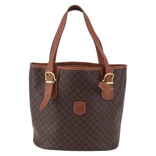 Celine Vintage Macadam Tote bag Canvas, BROWN, CANVAS, Tote bag