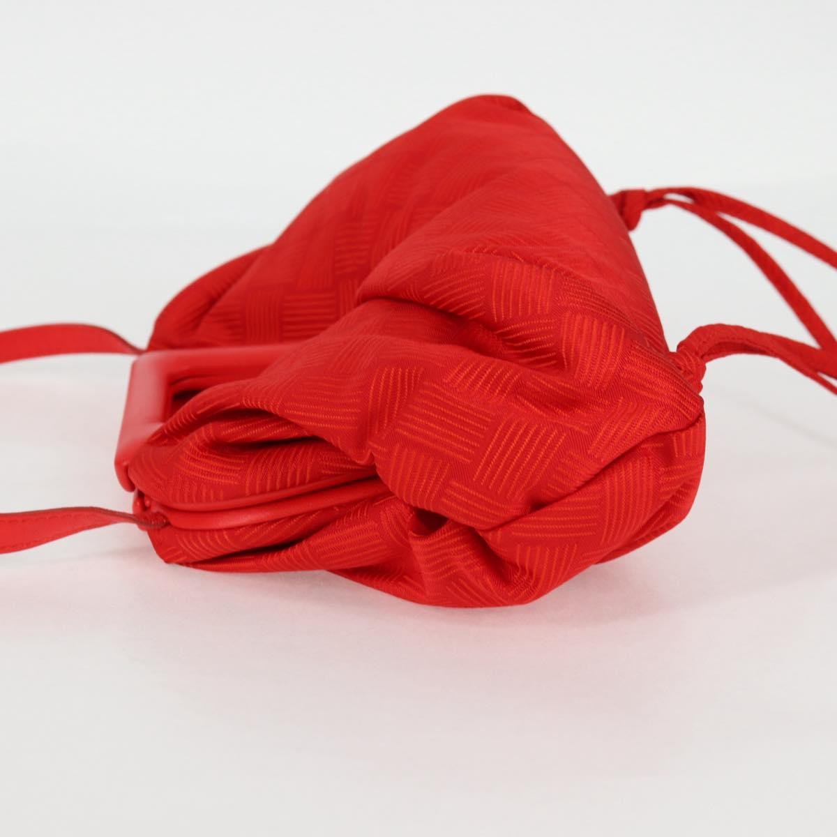 Bottega Veneta Point Shoulder Bag Chunky Knit Fabric, Red, Nylon, Shoulder Bag