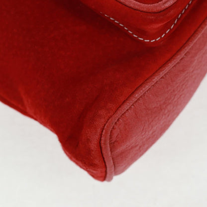 Gucci Vintage Bamboo Backpack Suede, RED, SUEDE, Backpack