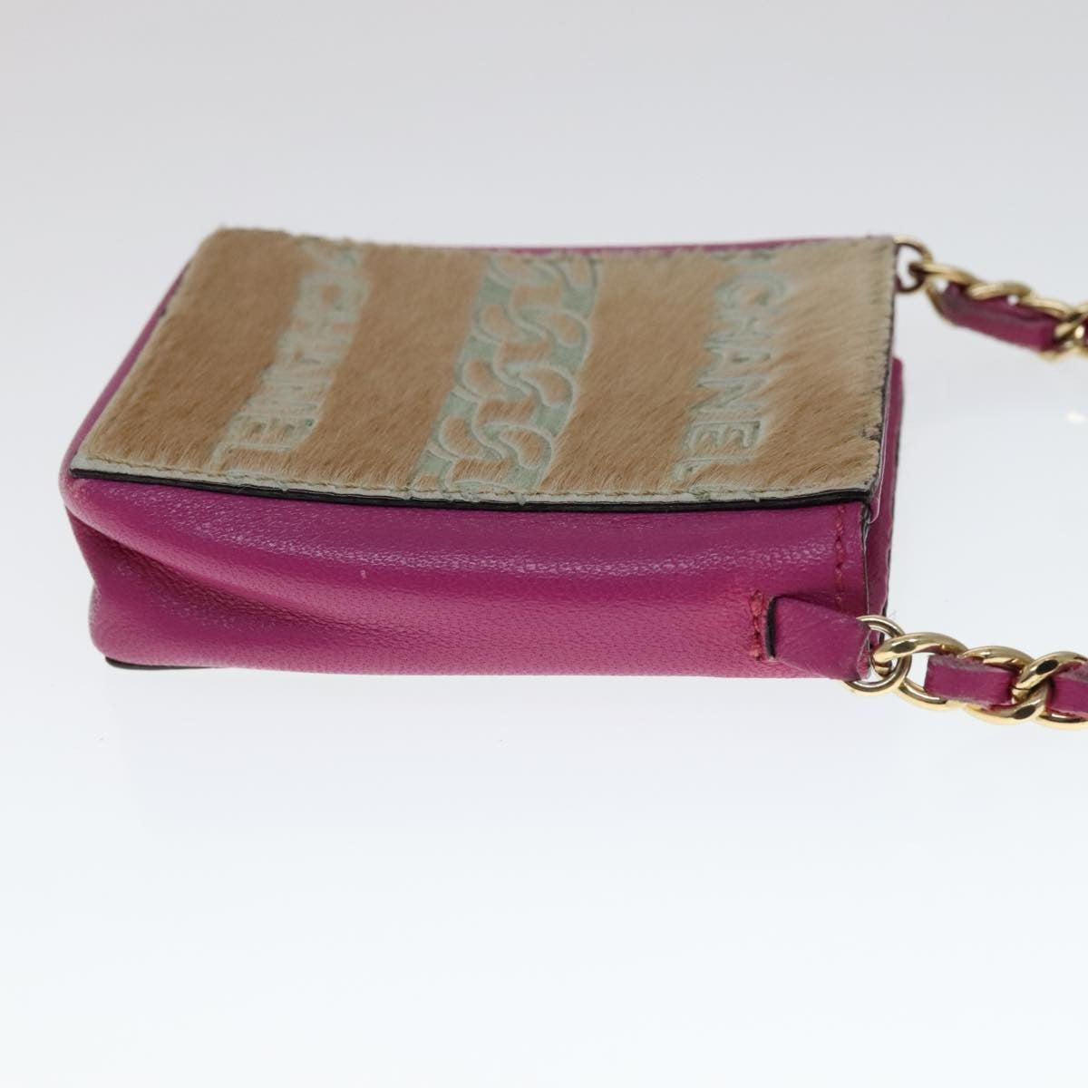 Chanel Chain Cigarette Case Leather, PINK, LEATHER, Clutche & pouche