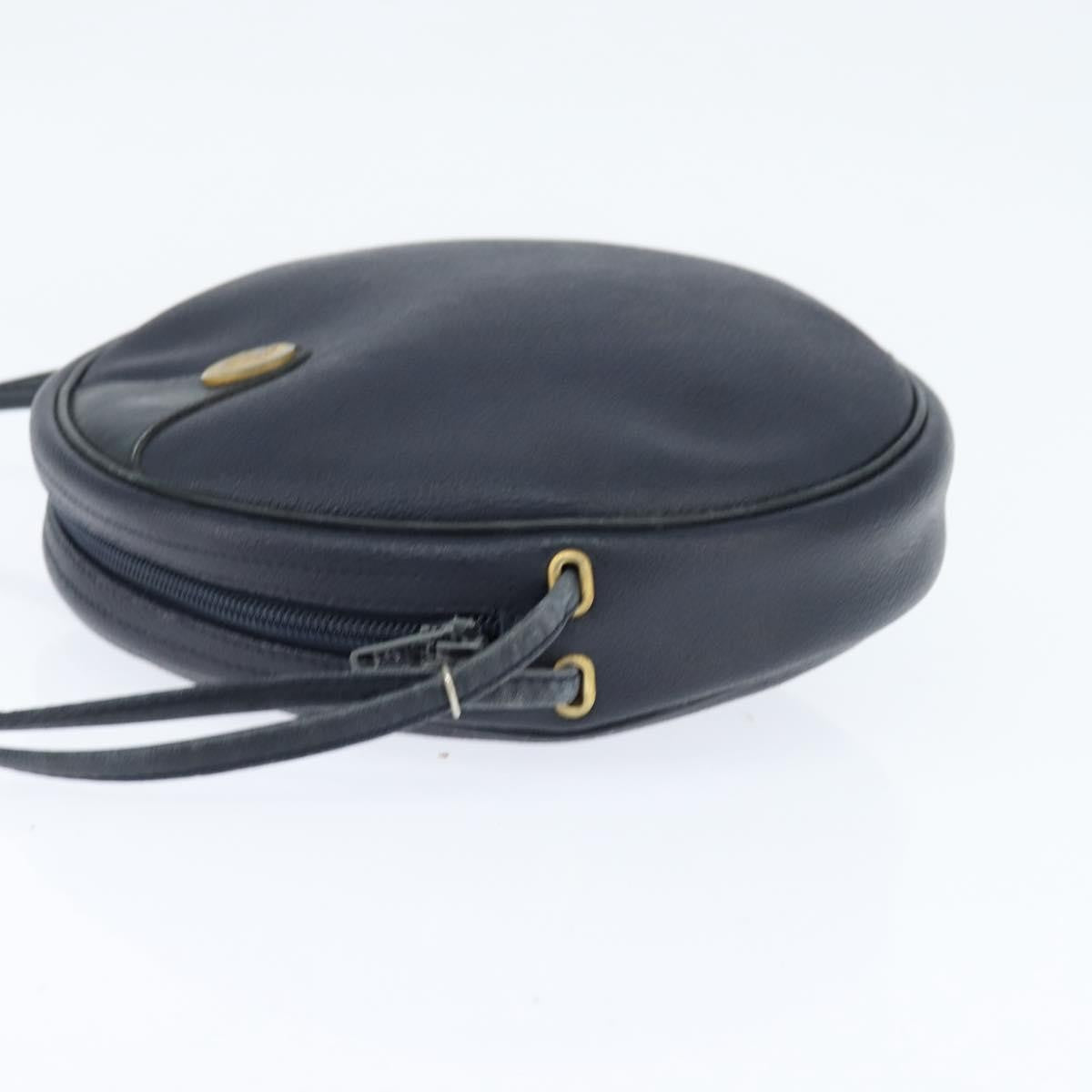 Christian Dior Vintage Honeycomb Shoulder Bag Canvas and Leather, NAVY, PVC, Shoulder bag