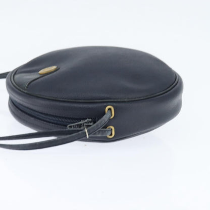 Christian Dior Vintage Honeycomb Shoulder Bag Canvas and Leather, NAVY, PVC, Shoulder bag