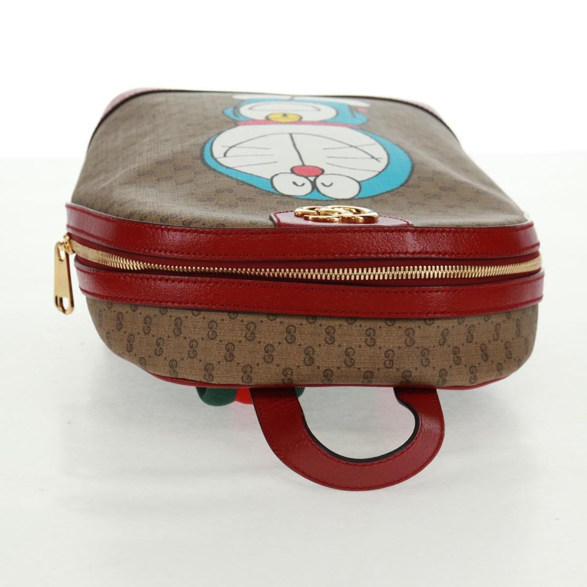 Gucci Doraemon Zip Backpack Printed Mini GG Coated Canvas, Beige, Canvas, Backpack