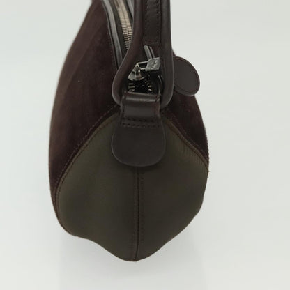 Salvatore Ferragamo Pochette Pony Hair, BROWN, SUEDE, Shoulder bag