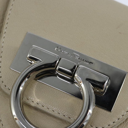 Salvatore Ferragamo Marisa Satchel Leather, BEIGE, LEATHER, Handbag