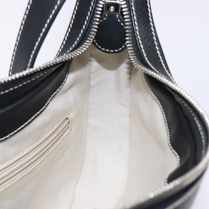 Salvatore Ferragamo Gancini Shoulder Bag Leather, BLACK, LEATHER, Shoulder bag