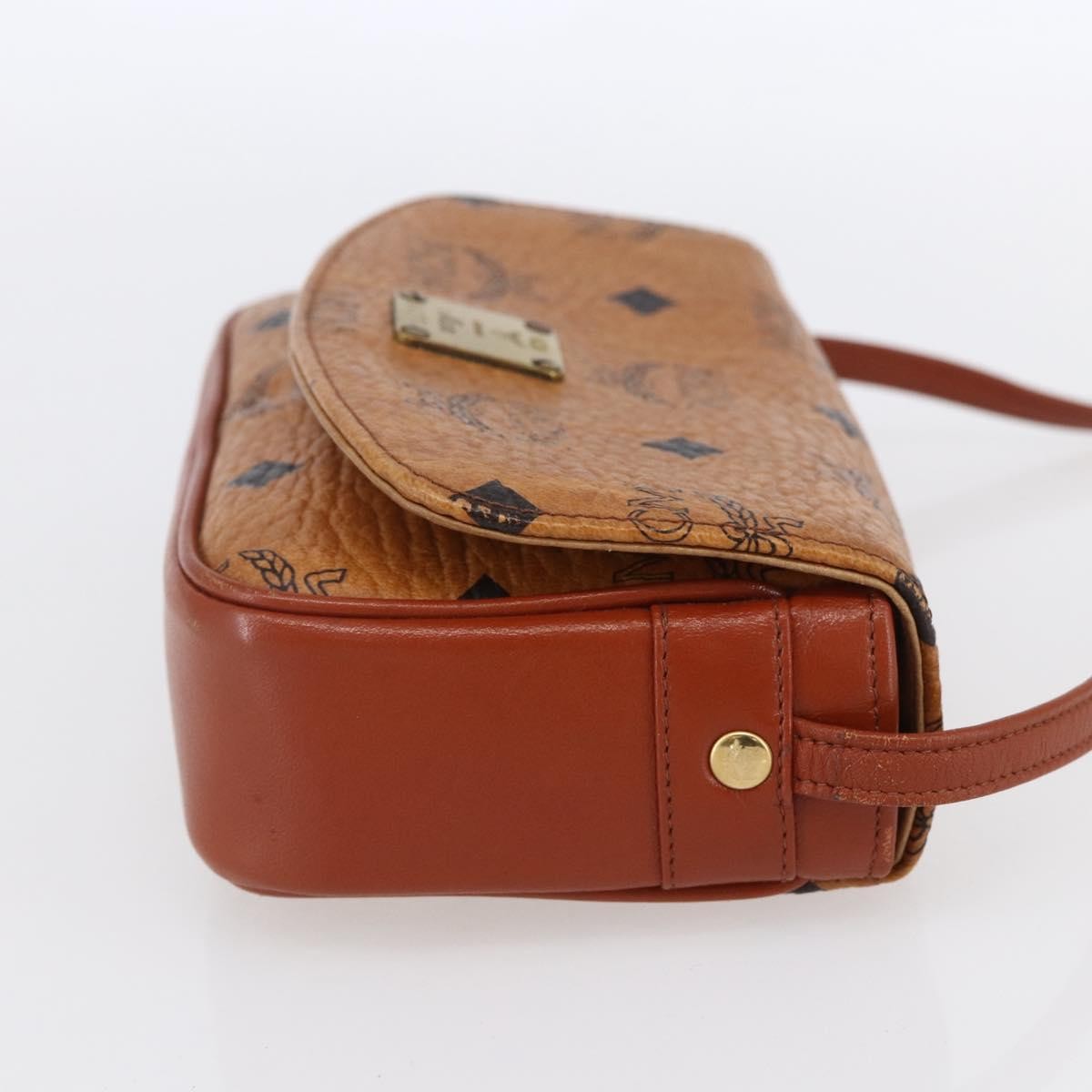 MCM Visetos Shoulder bag Canvas and Leather, BROWN, CANVAS, Shoulder bag