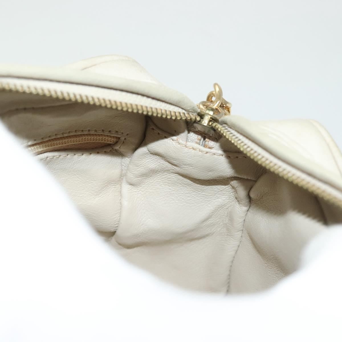 Chanel Vintage Diamond CC Camera Bag Quilted Lambskin, BEIGE, LEATHER, Shoulder bag