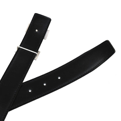 Hermes Constance Reversible Belt Leather, NAVY, LEATHER, Belts