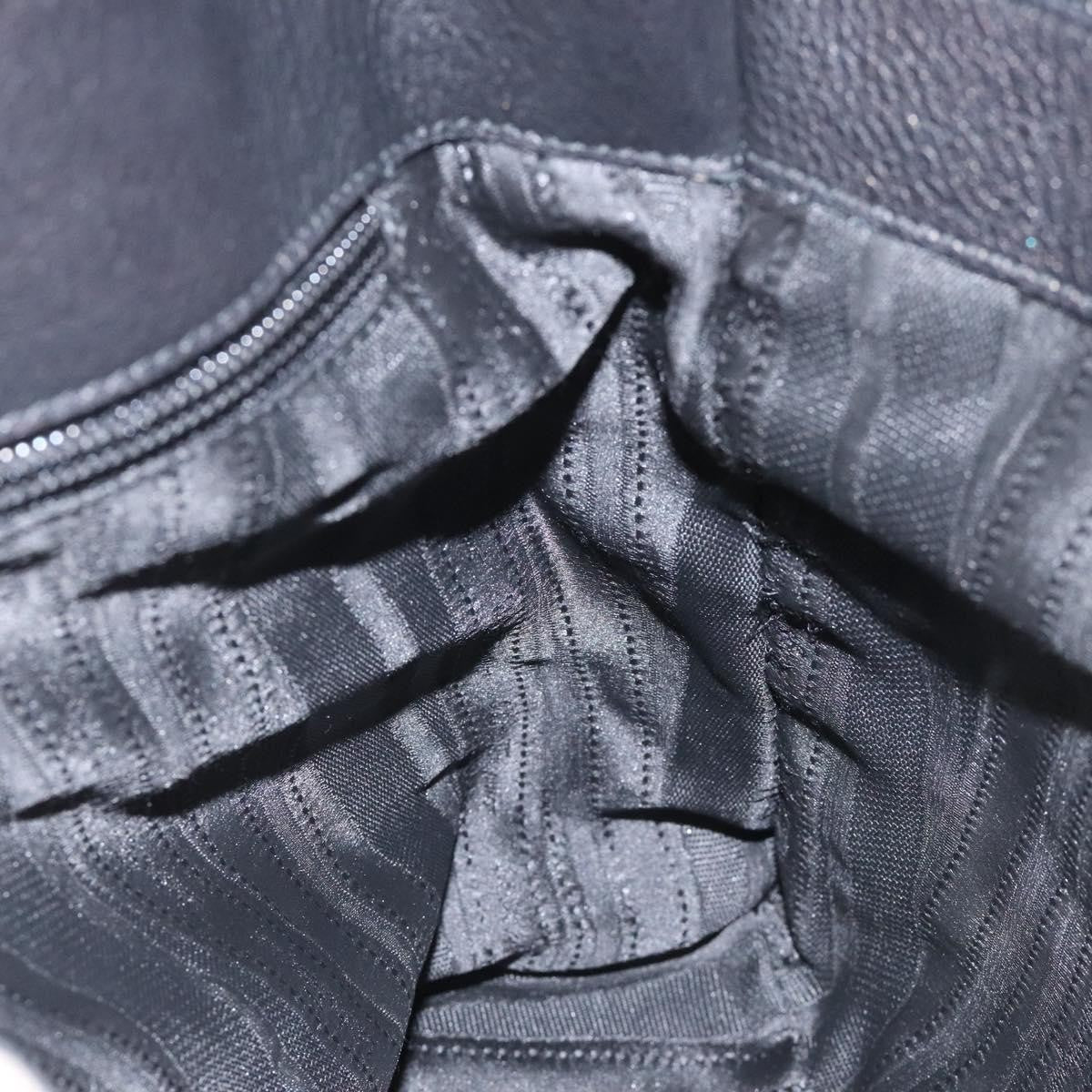 Salvatore Ferragamo Gancini handbag Leather, BLACK, LEATHER, Handbag