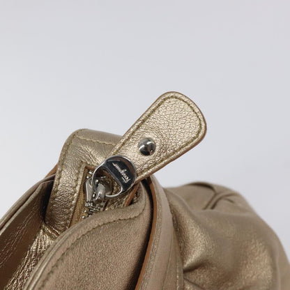 Salvatore Ferragamo Marisa Satchel Leather, GOLD, LEATHER, Handbag