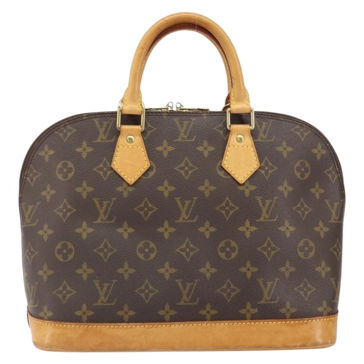 Louis Vuitton Alma Handbag Monogram Canvas, BROWN, CANVAS, Handbag