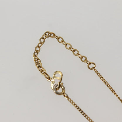 Christian Dior CD Pendant Necklace Metal and Crystals, GOLD, METAL, Necklace