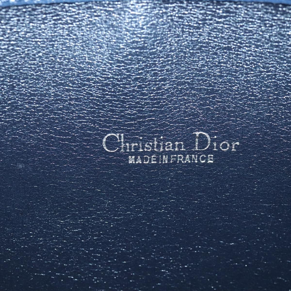 Christian Dior Vintage Trotter Pouch Canvas, NAVY, CANVAS, Clutche & pouche