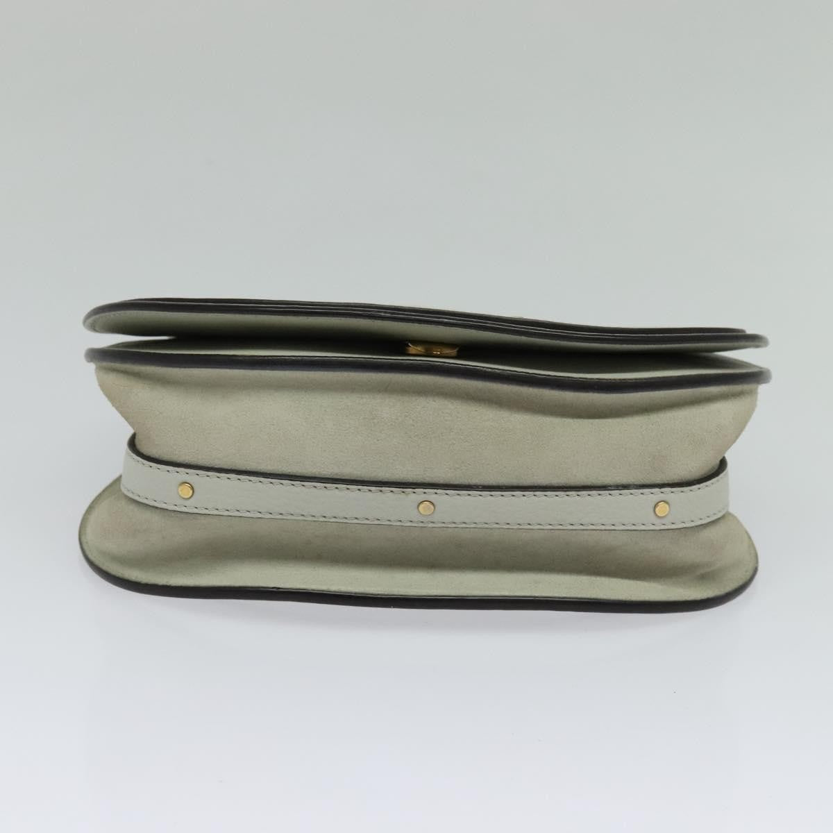 Chloe Nile Crossbody Bag Leather, GRAY, LEATHER, Crossbody bag