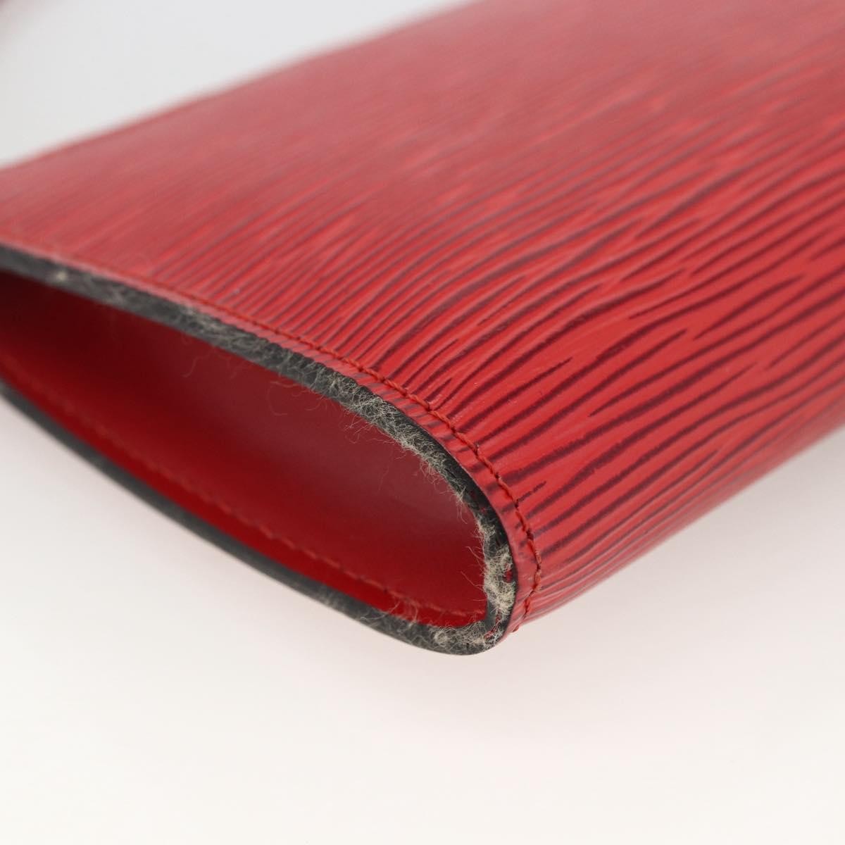 Louis Vuitton Pochette Accessoires Epi Leather, RED, LEATHER, Clutche & pouche