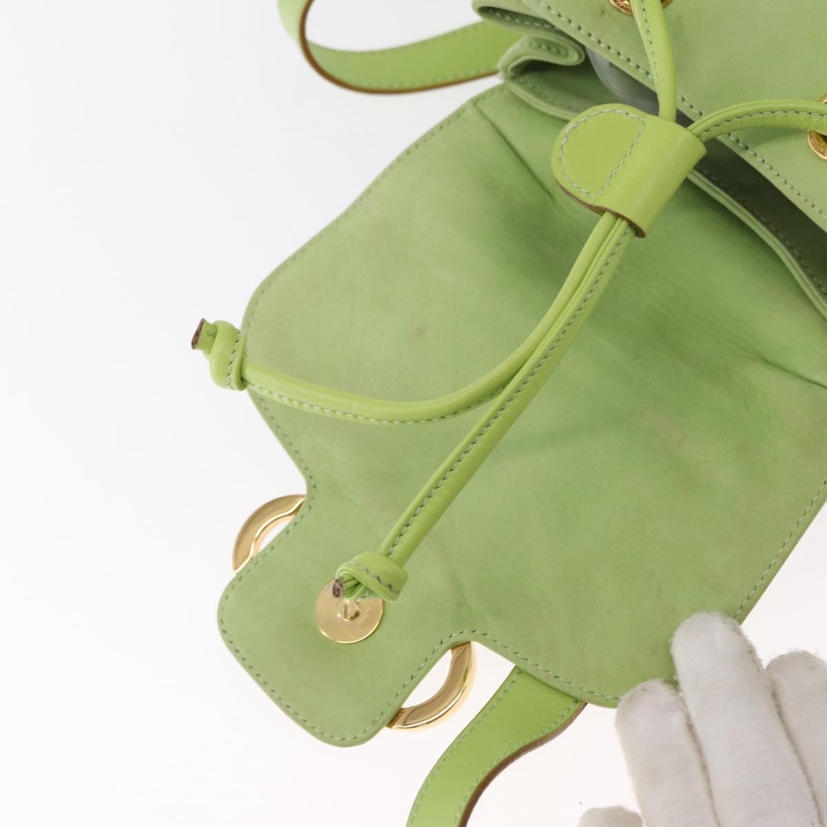 Salvatore Ferragamo Gancini Backpack Suede, GREEN, SUEDE, Backpack