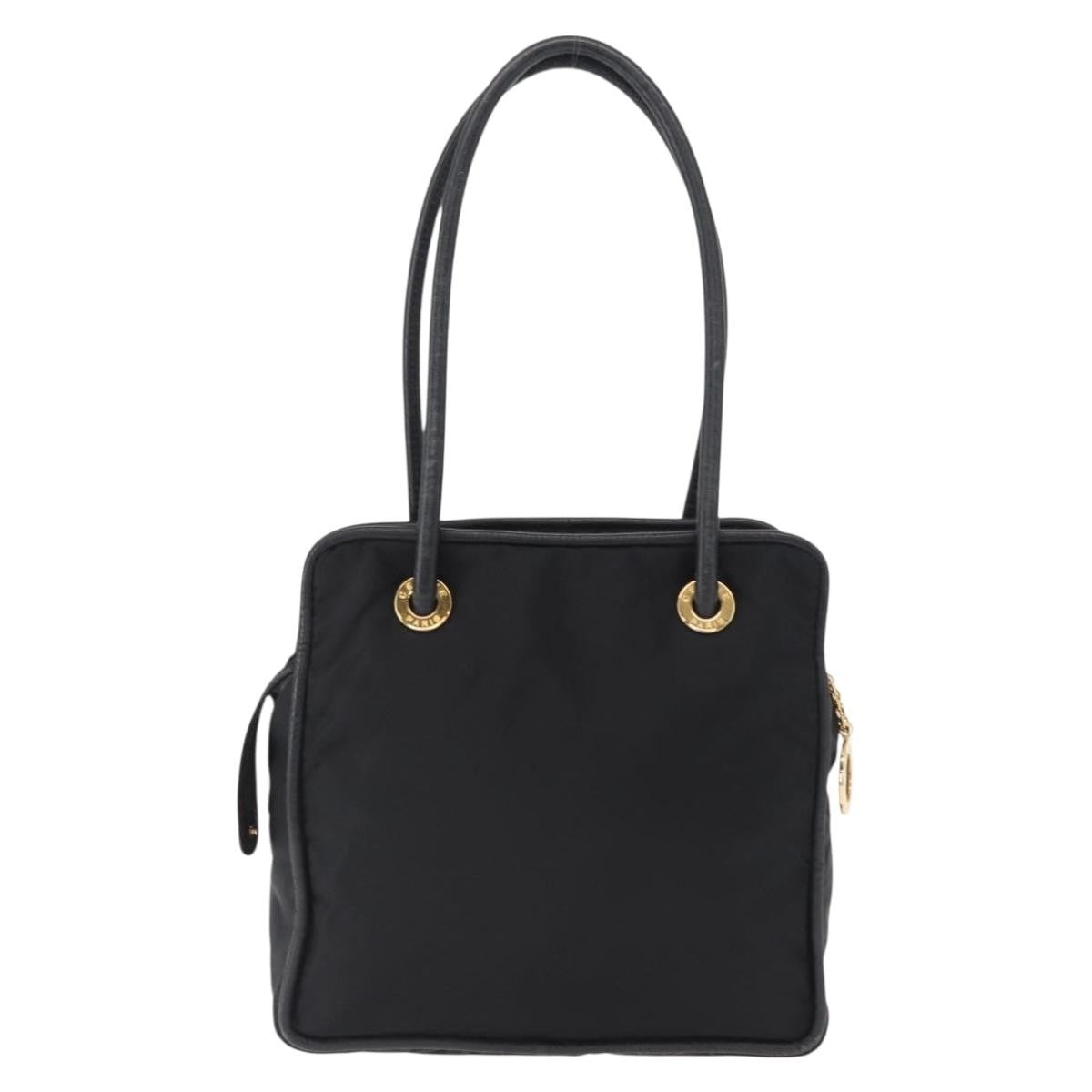 Celine Vintage Shoulder Bag Nylon, BLACK, NYLON, Shoulder bag