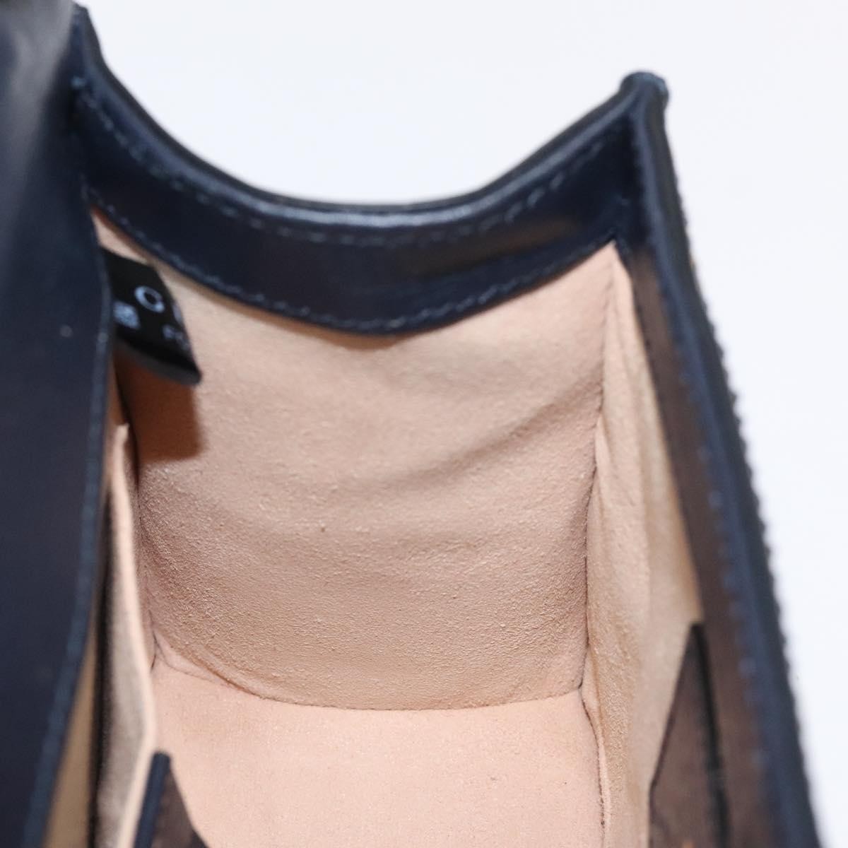 Gucci Sylvie Top Handle Bag Printed Leather, NAVY, LEATHER, Handbag