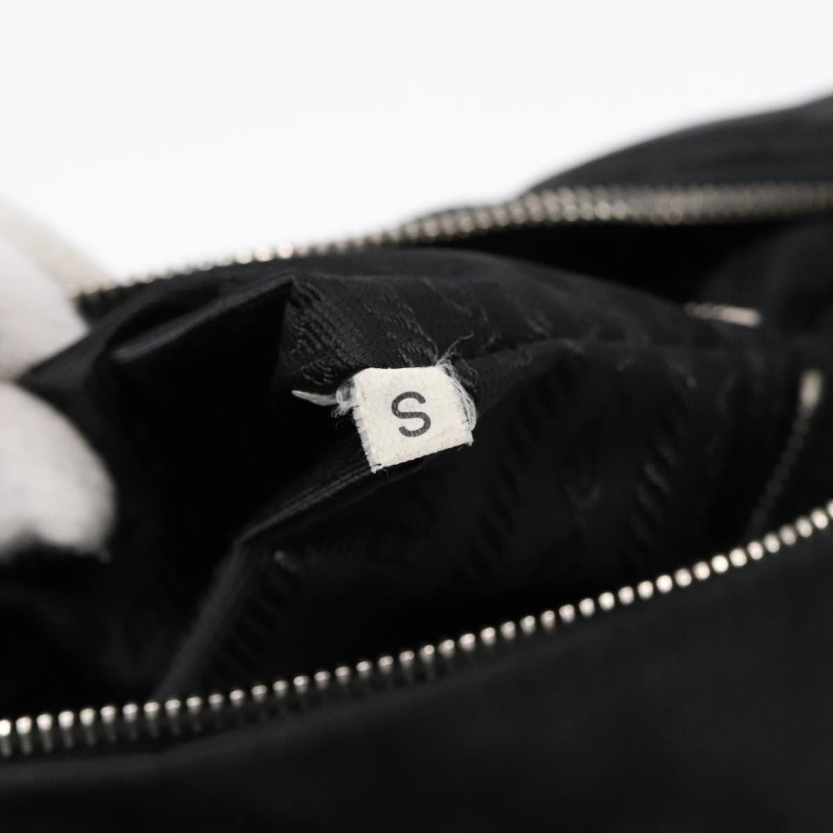Prada Zip Messenger Bag Tessuto with Leather, BLACK, NYLON, Shoulder bag