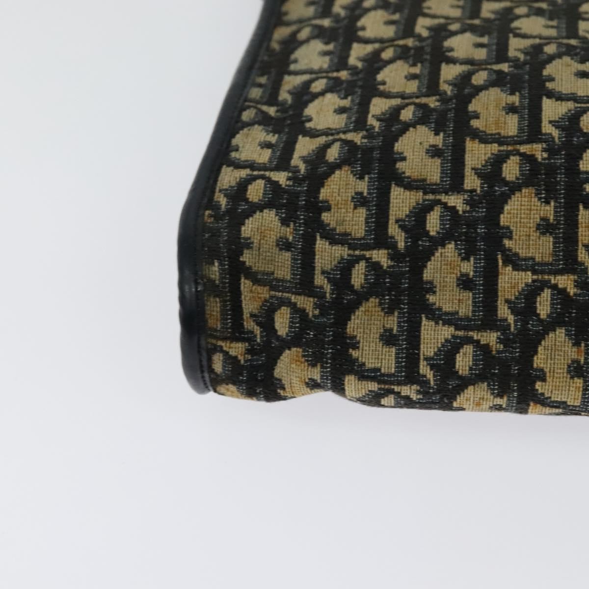 Christian Dior Vintage Trotter Shoulder Bag Canvas, NAVY, CANVAS, Shoulder bag