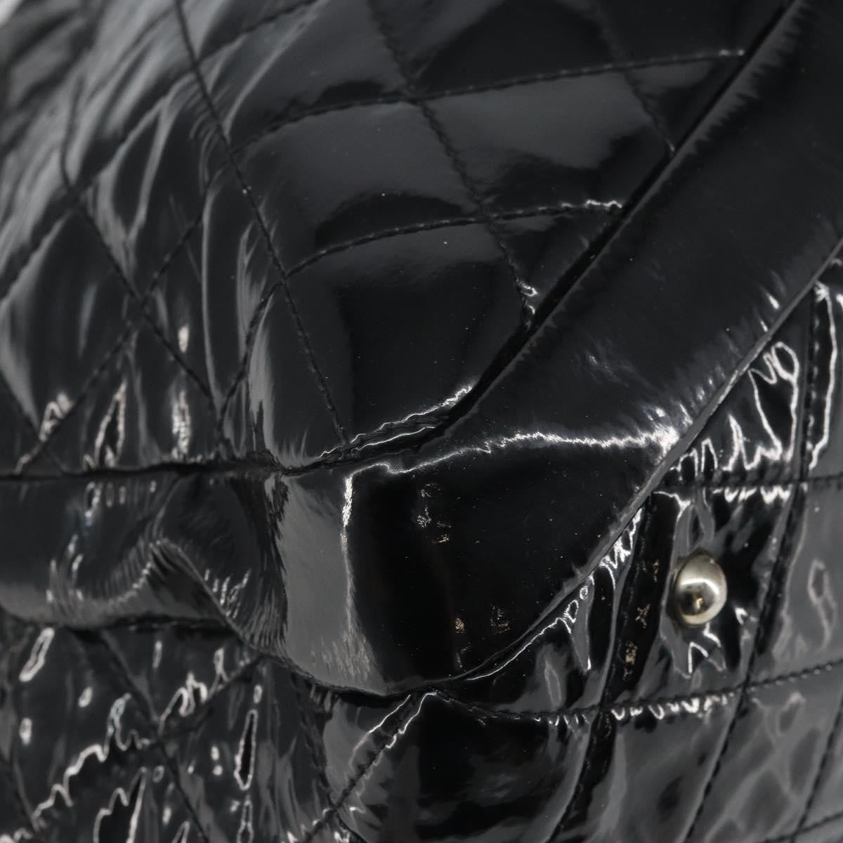 Chanel CC Charm Tote Quilted Patent Vinyl, BLACK, PATENT_LEATHER, Tote bag