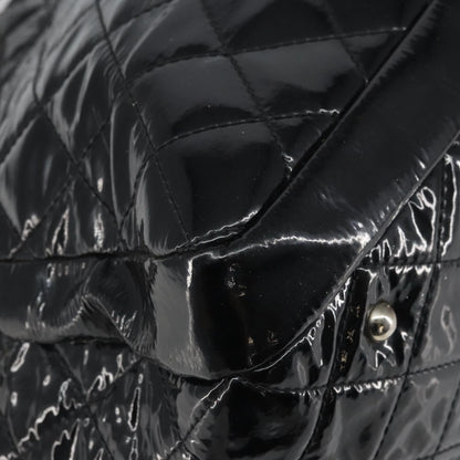 Chanel CC Charm Tote Quilted Patent Vinyl, BLACK, PATENT_LEATHER, Tote bag