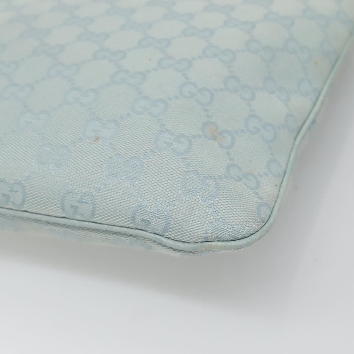 Gucci Vintage Flat Messenger Bag GG Canvas, BLUE, CANVAS, Shoulder bag