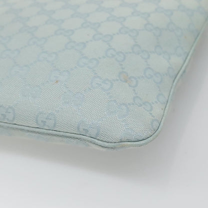 Gucci Vintage Flat Messenger Bag GG Canvas, BLUE, CANVAS, Shoulder bag