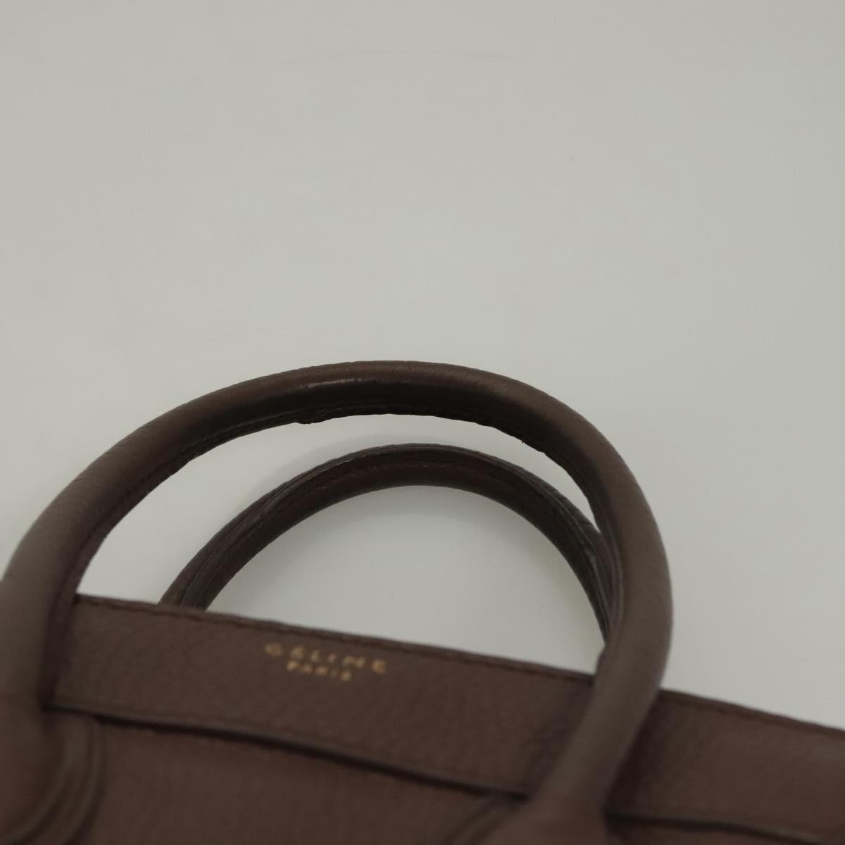 Celine Shopper Luggage Leather, BROWN, LEATHER, Handbag