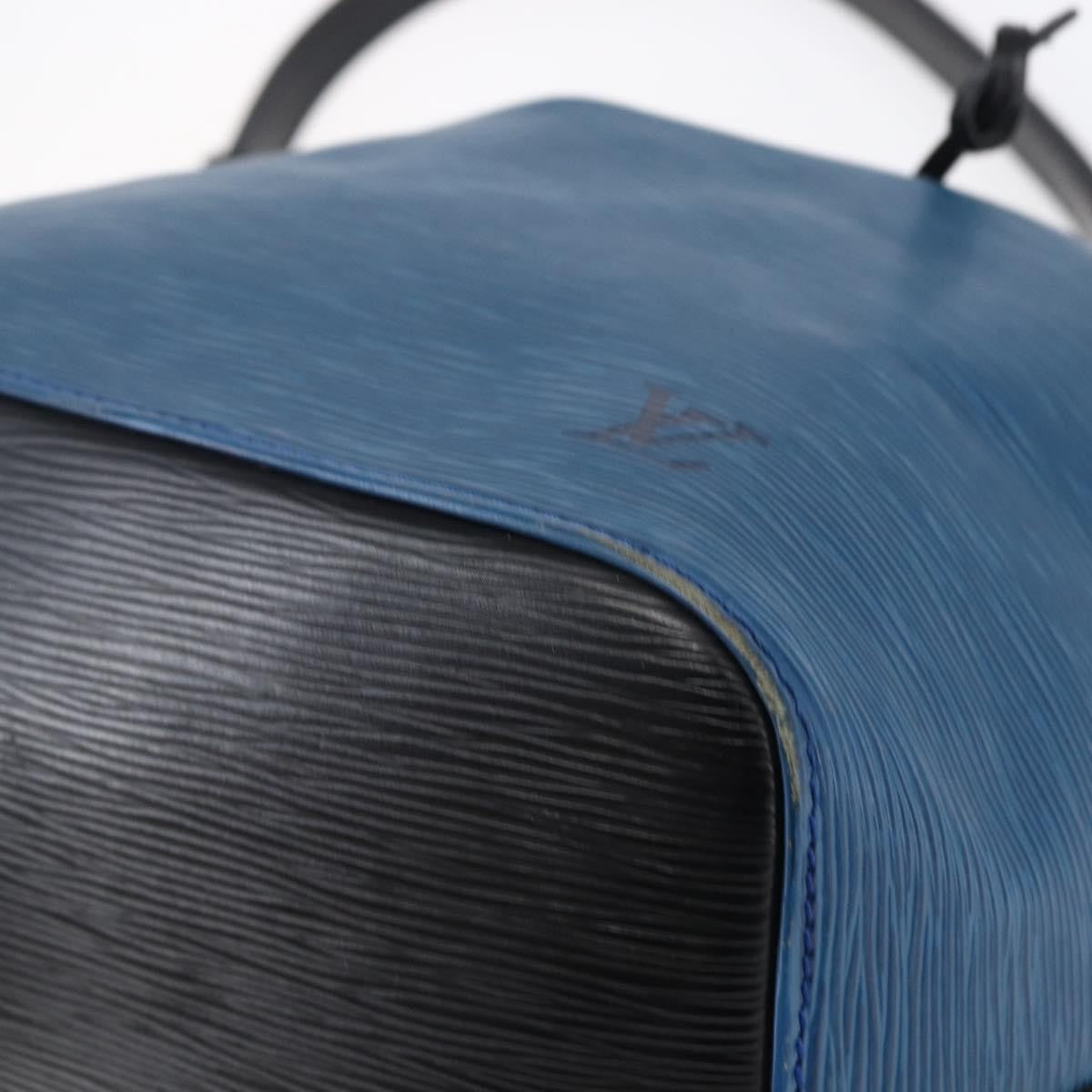 Louis Vuitton Petit Noe Handbag Two Tone Epi Leather, BLACK, LEATHER, Handbag