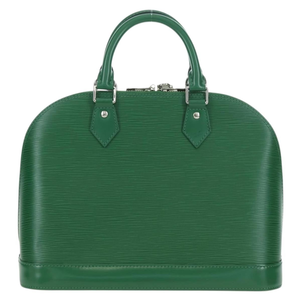 Louis Vuitton Alma Handbag Epi Leather, Green, Leather, Handbag