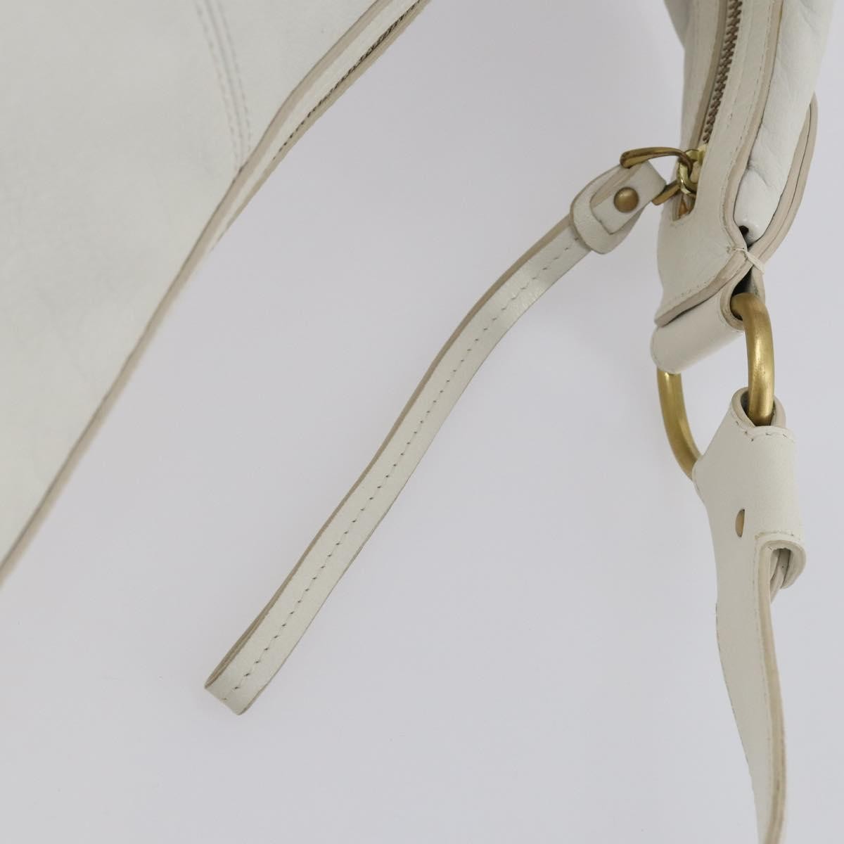 Bally Vintage Shoulder Bag Leather, White, Leather, Shoulder Bag