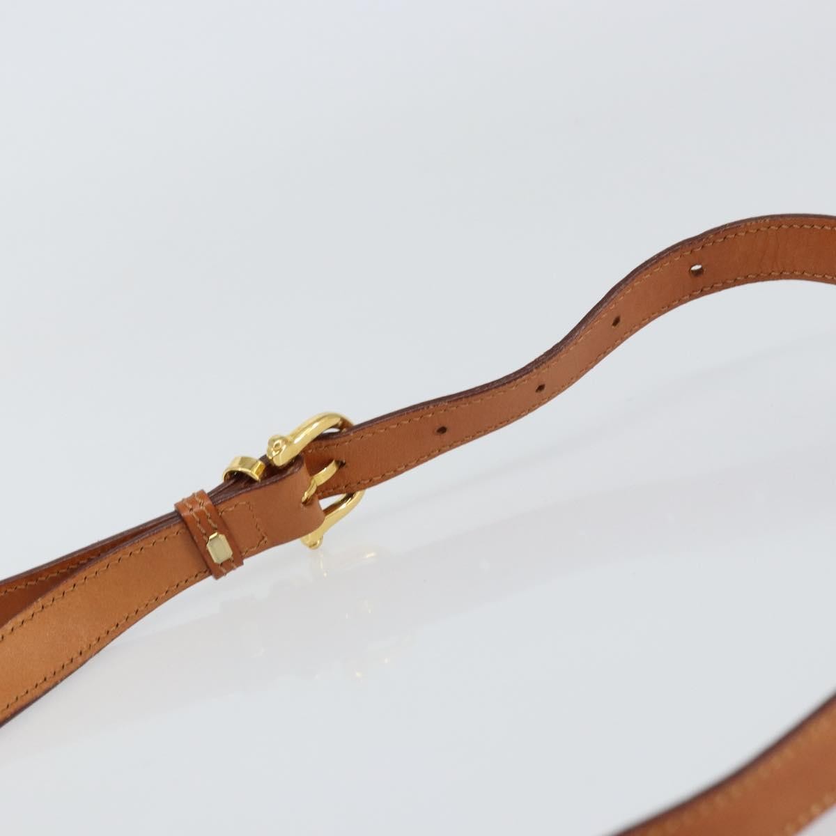 Celine Vintage Macadam Shoulder Bag Canvas and Leather, BEIGE, CANVAS, Shoulder bag