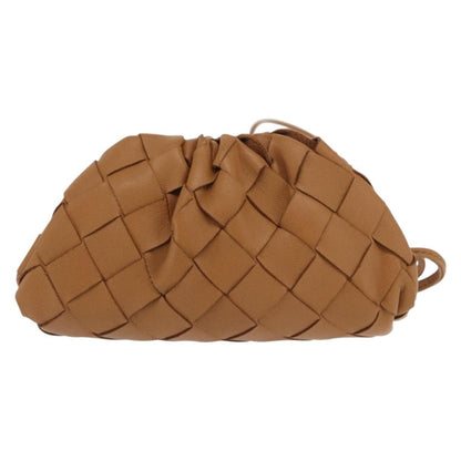 Bottega Veneta The Pouch Coin Purse Intrecciato Nappa, Brown, Leather, Clutch